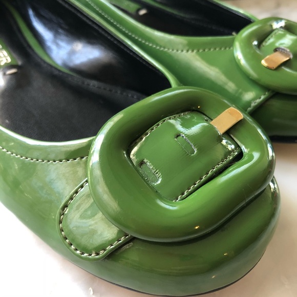 NWOT NEXT U.K. Green Patent Flats US SIZE 8 - Picture 2 of 8